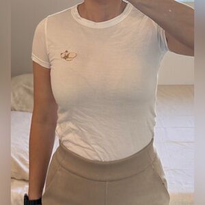 Sunday Best Crewneck Tee with Embroidered Fox